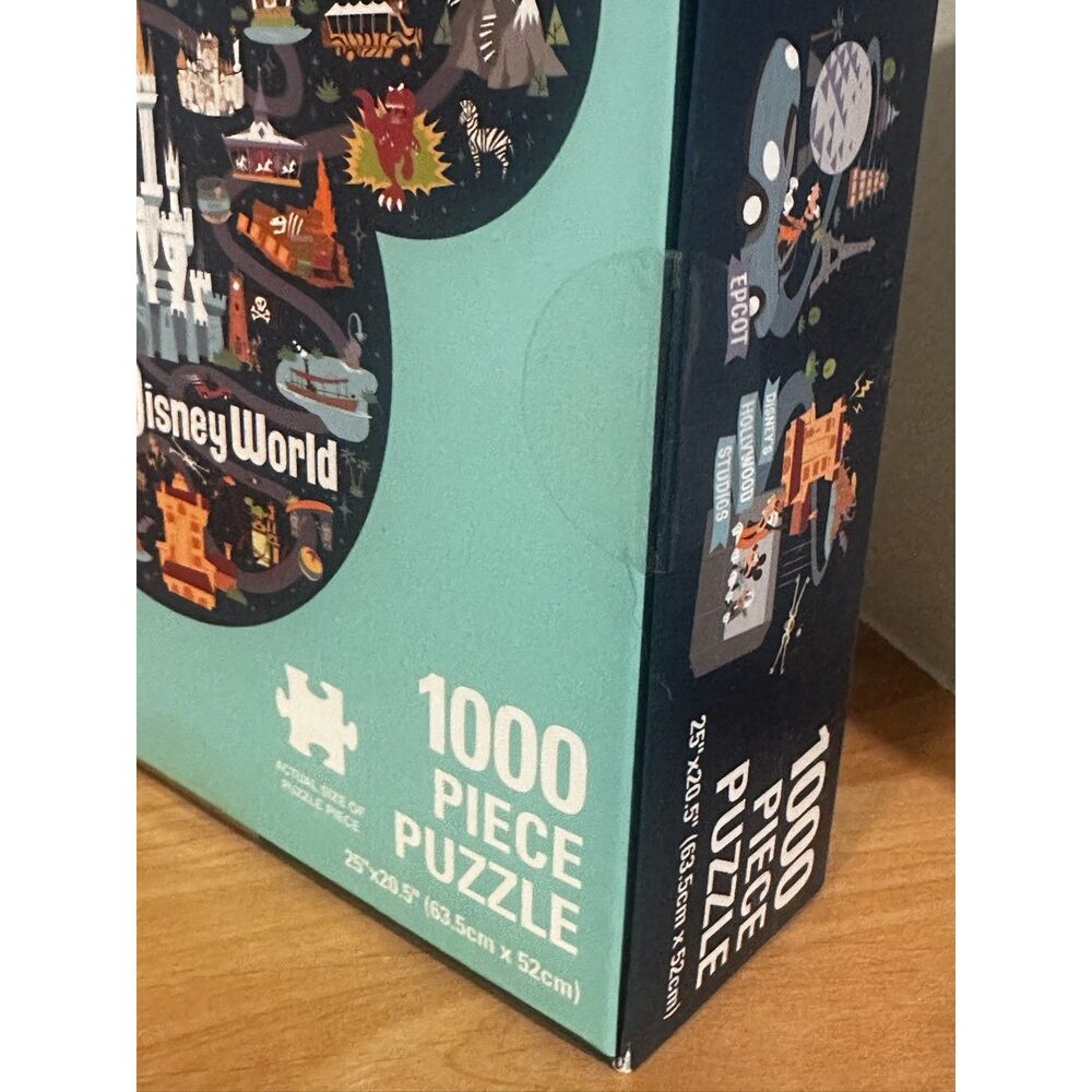 Disney Parks Life Mickey Mouse Icon Walt Disney World Map 1000 Pc Puzzle NIB - Picture 5 of 6